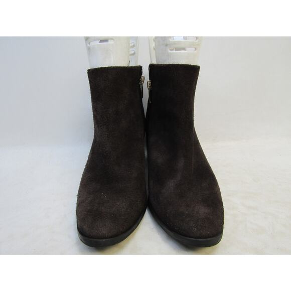 Vince Camuto Women Sz 7.5 M Brown Suede Zip Ankle Fashion Boots Bootie - Picture 5 of 11